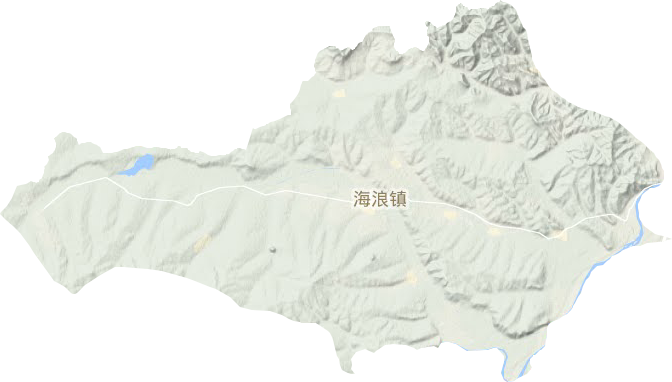海浪镇地形地图