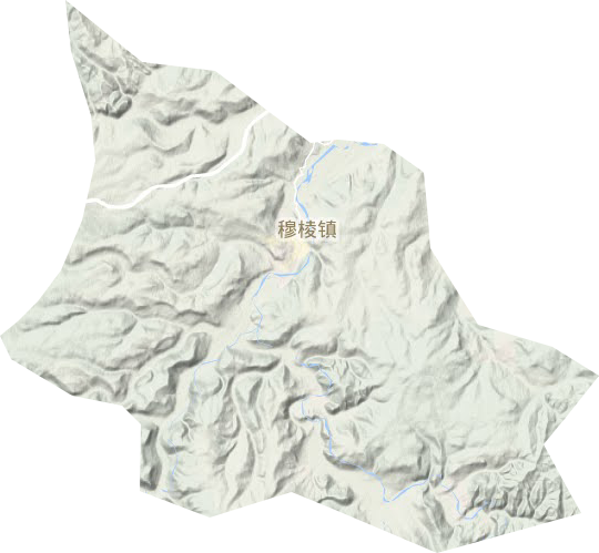 穆棱镇地形地图