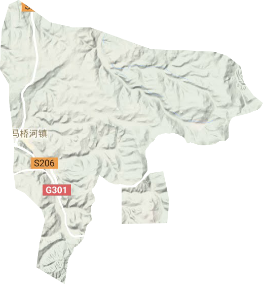 马桥河镇地形地图