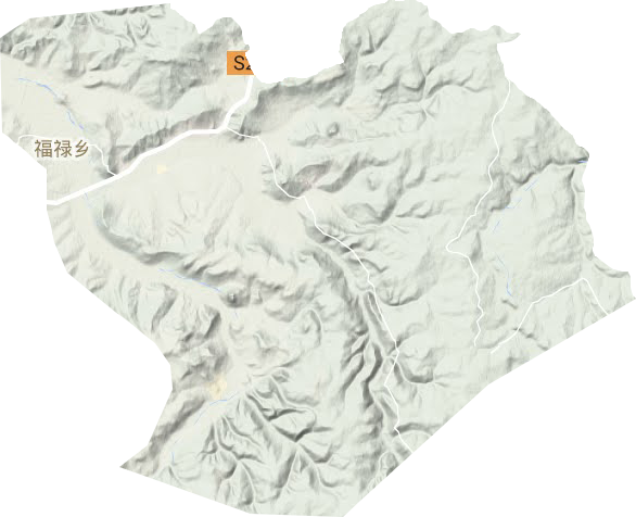 福录乡地形地图
