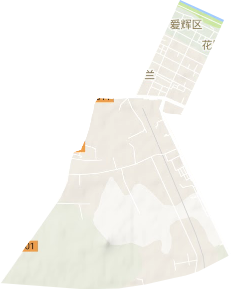 兴安街道地形地图
