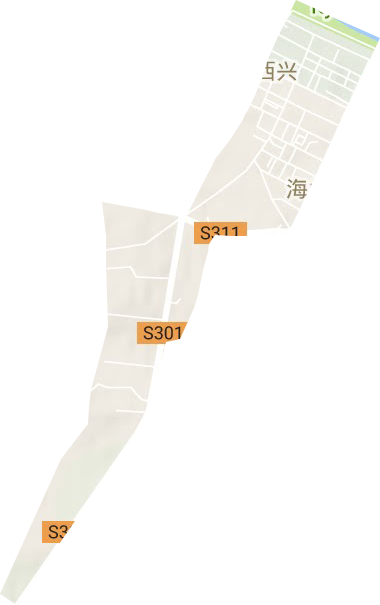 海兰街道地形地图