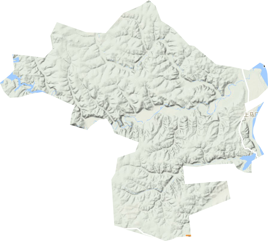 上马厂乡地形地图