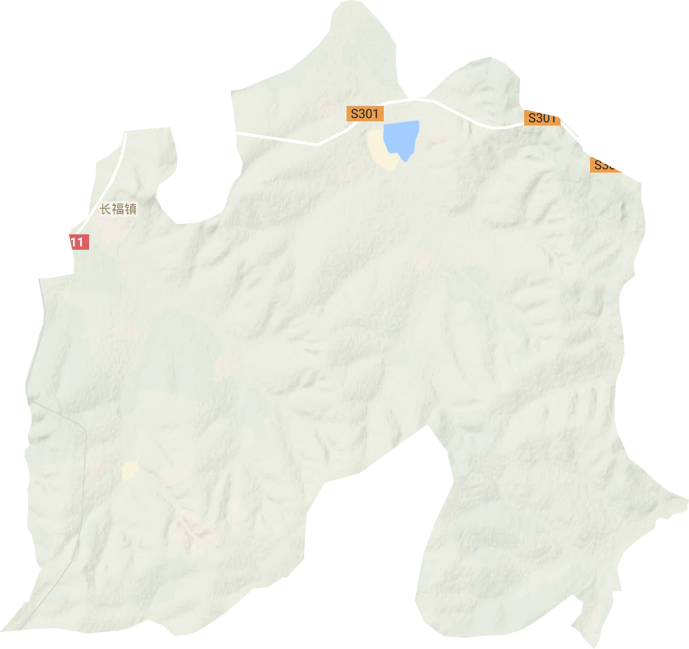 长福镇地形地图