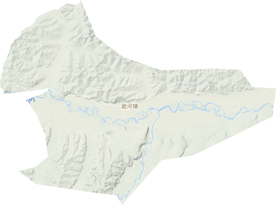 逊河镇地形地图