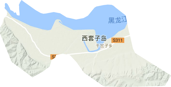 干岔子乡地形地图