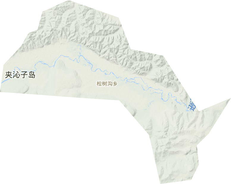 松树沟乡地形地图