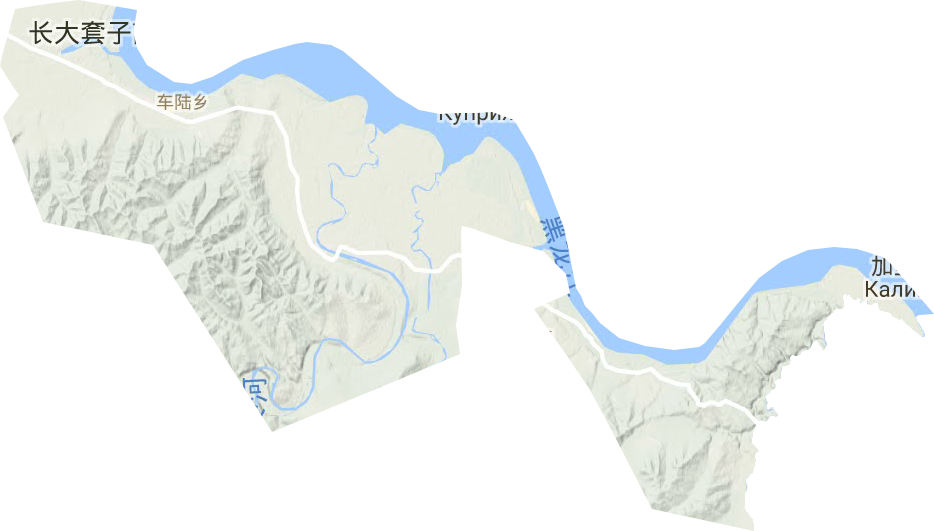 车陆乡地形地图