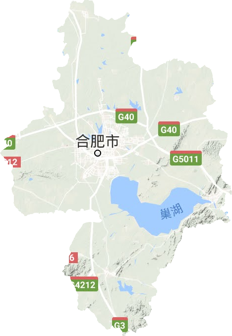 合肥市地形地图