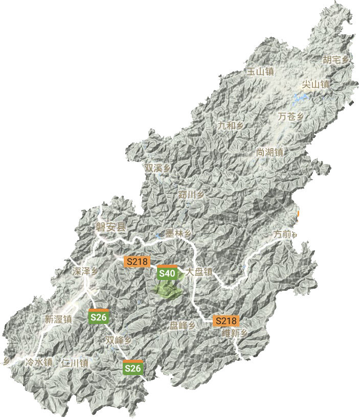 磐安县地形地图