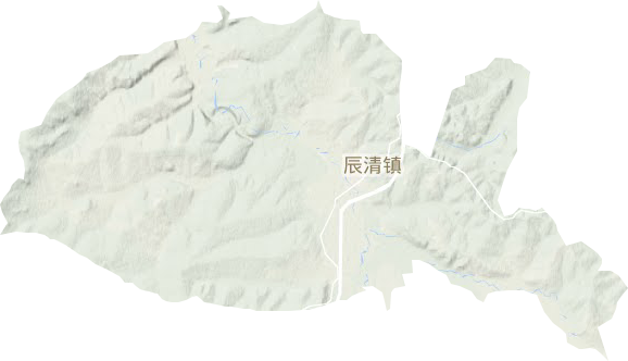 辰清镇地形地图