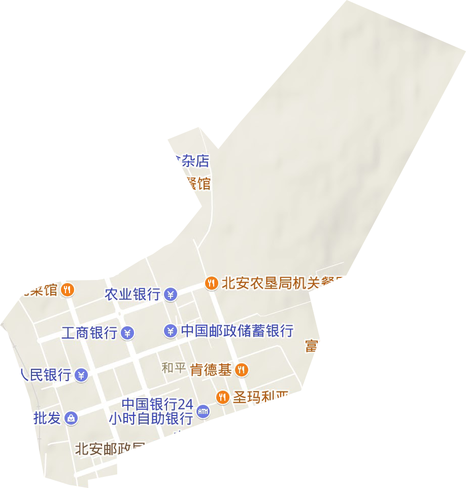 和平街道地形地图