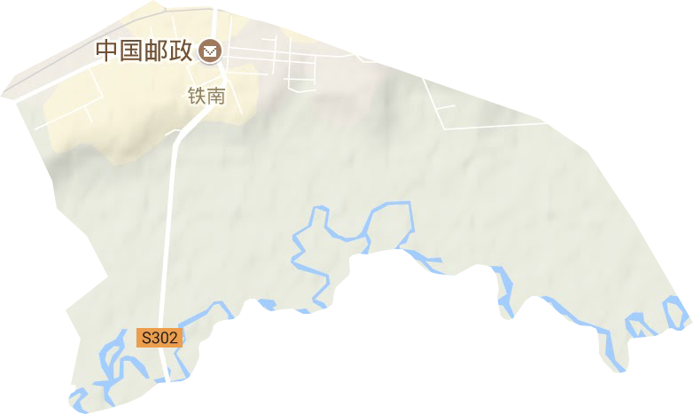 铁南街道地形地图