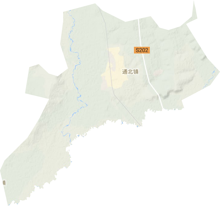 通北镇地形地图