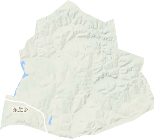 东胜乡地形地图