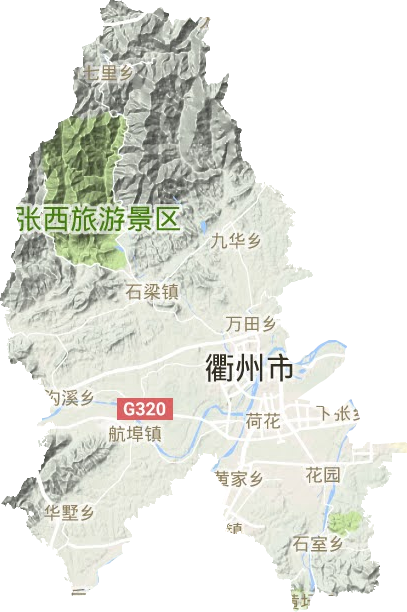 柯城区地形地图