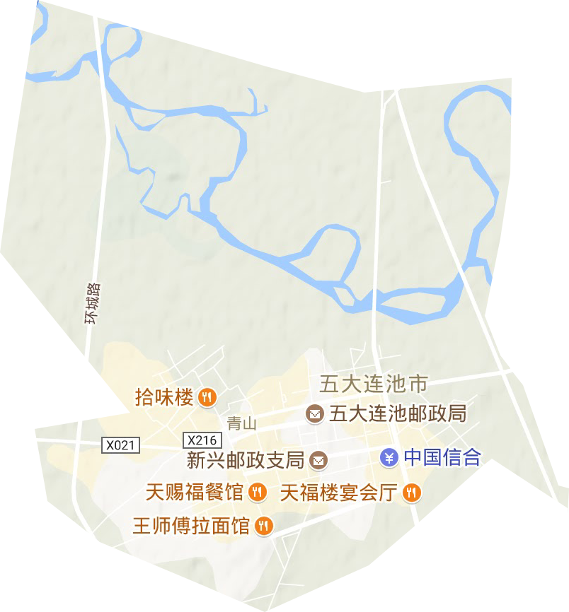 青山街道地形地图