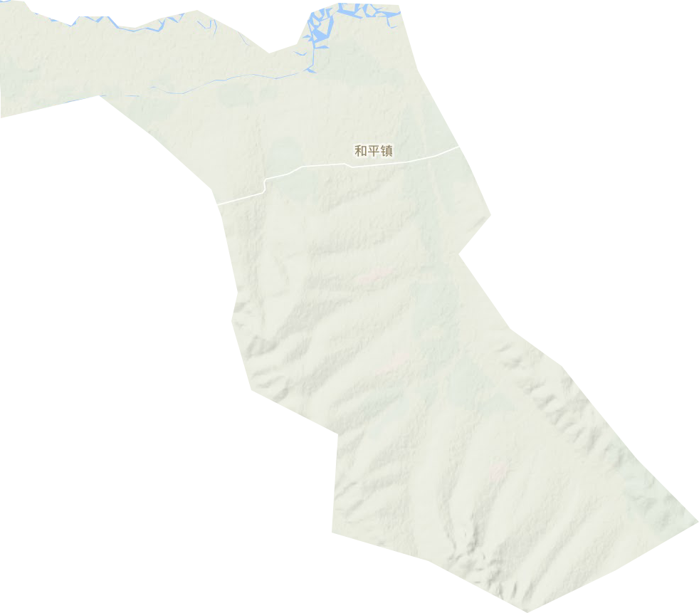 和平镇地形地图