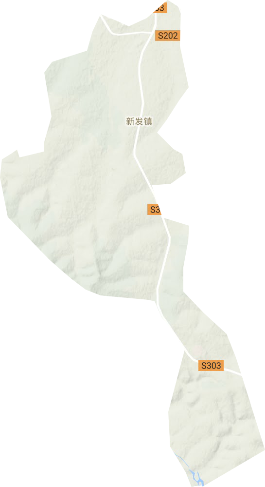 新发镇地形地图