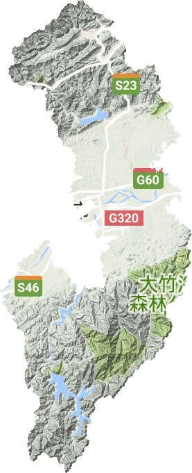 衢江区地形地图
