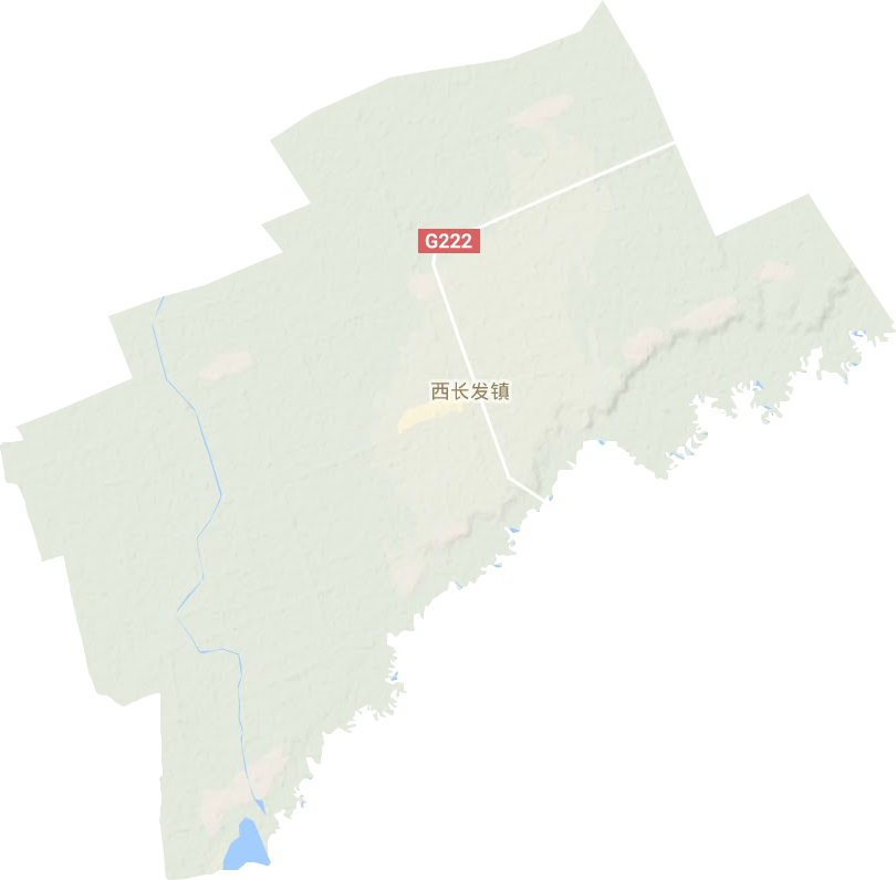 西长发镇地形地图