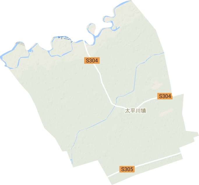 太平川镇地形地图