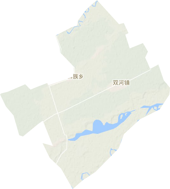 双河镇地形地图
