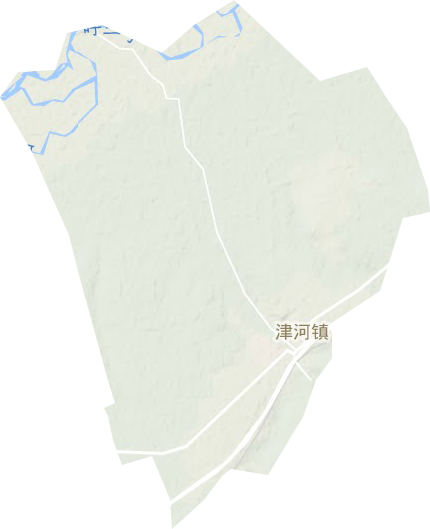 津河镇地形地图