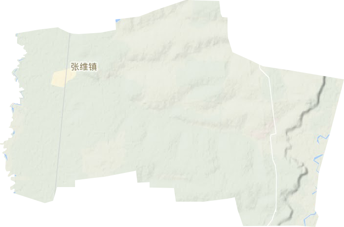 张维镇地形地图