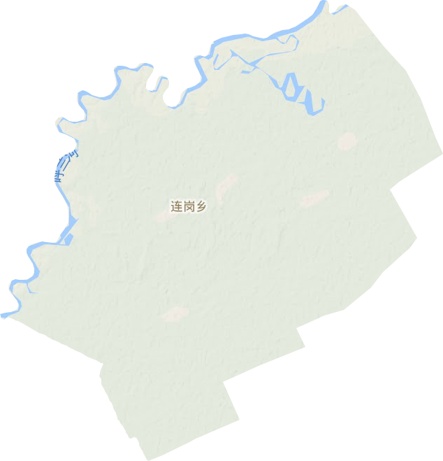 连岗乡地形地图