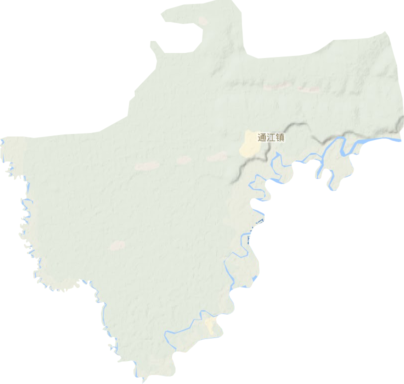 通江镇地形地图