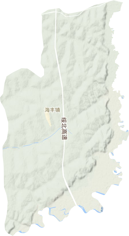 海丰镇地形地图