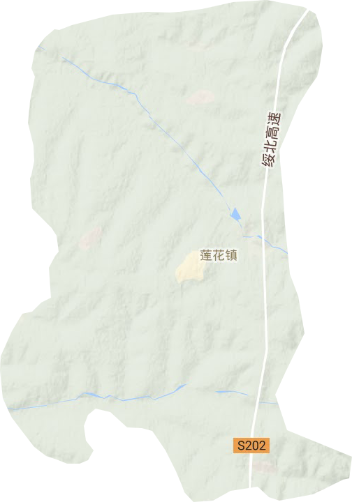 莲花镇地形地图