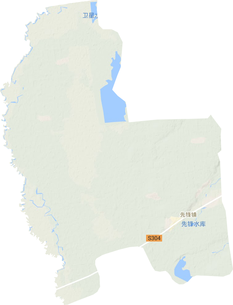 先锋镇地形地图