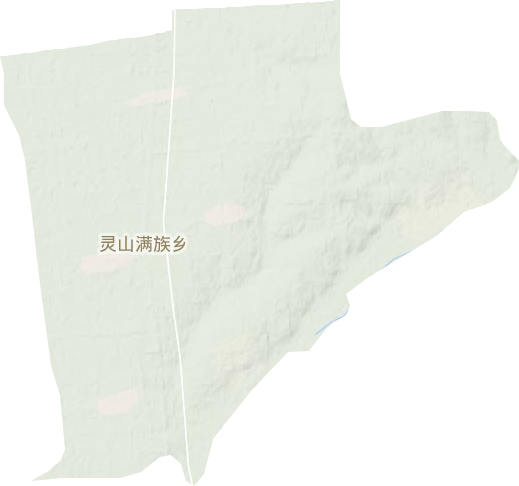 灵山满族乡地形地图