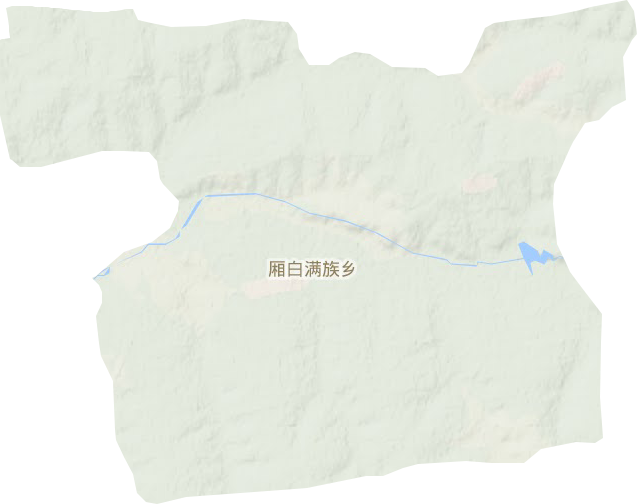 厢白满族乡地形地图