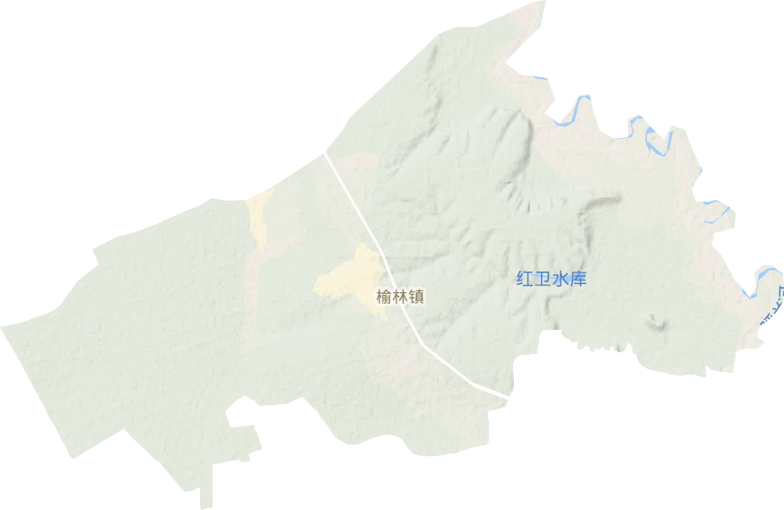 榆林镇地形地图