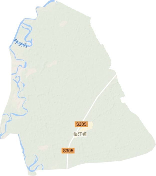 临江镇地形地图