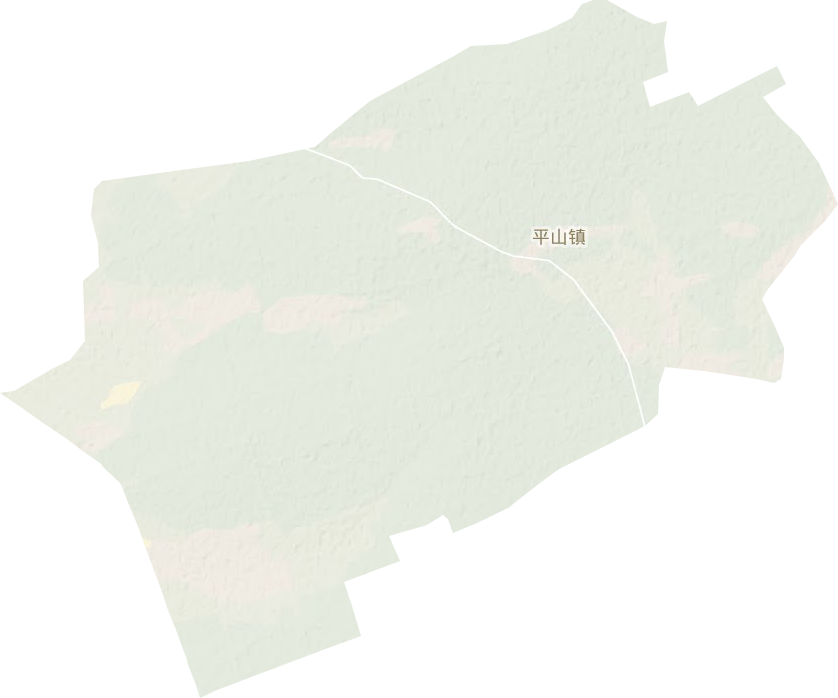 平山镇地形地图