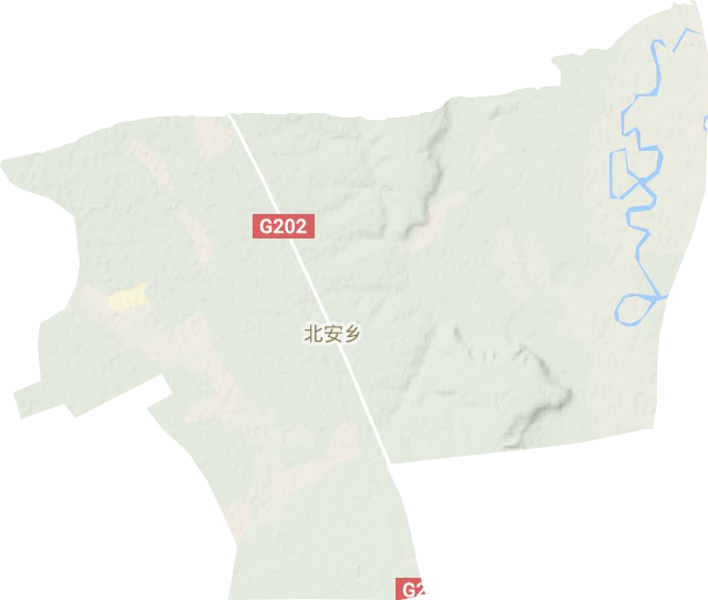 北安乡地形地图
