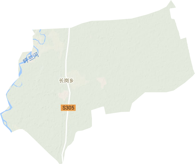 长岗乡地形地图