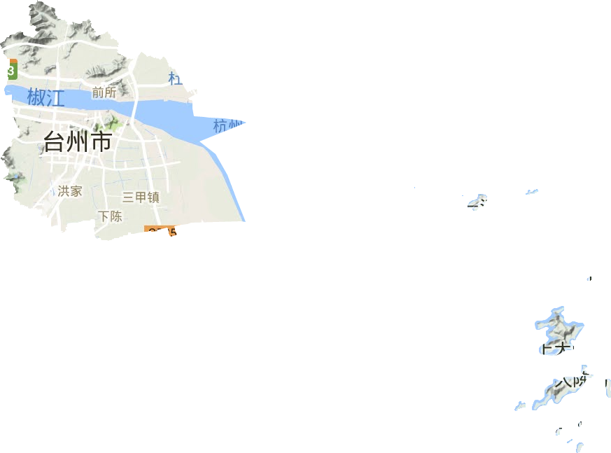 椒江区地形地图