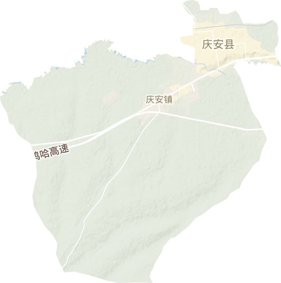 庆安镇地形地图
