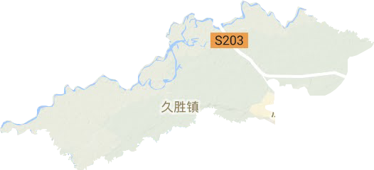 久胜镇地形地图