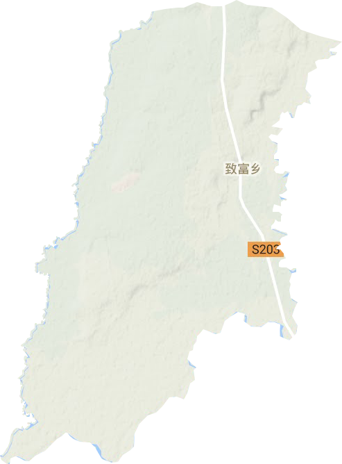致富乡地形地图