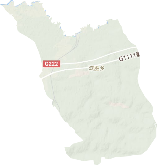 欢胜乡地形地图