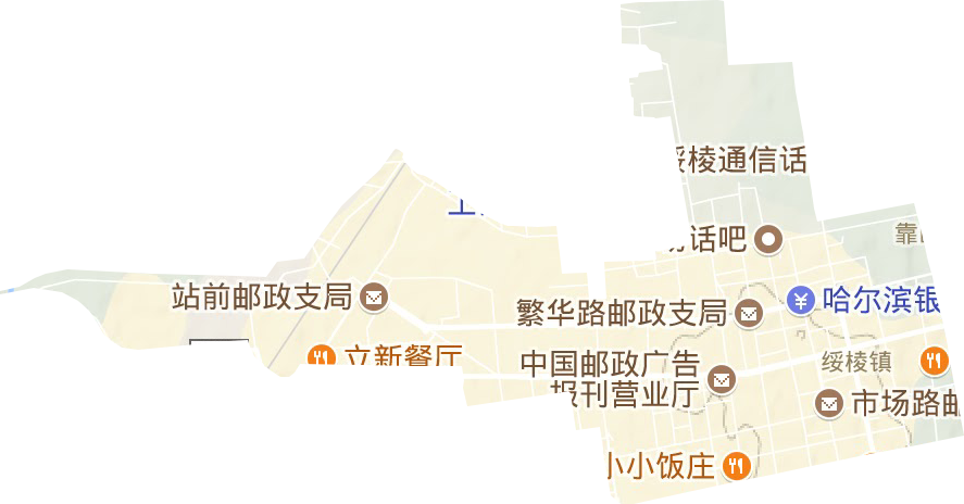 绥棱镇地形地图