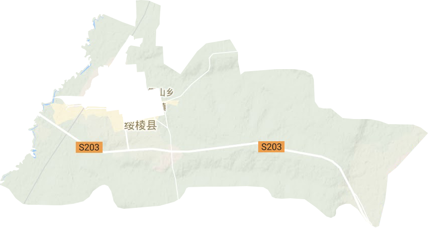 靠山乡地形地图