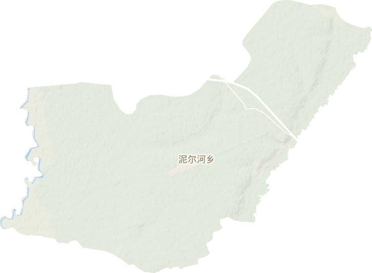 泥尔河乡地形地图