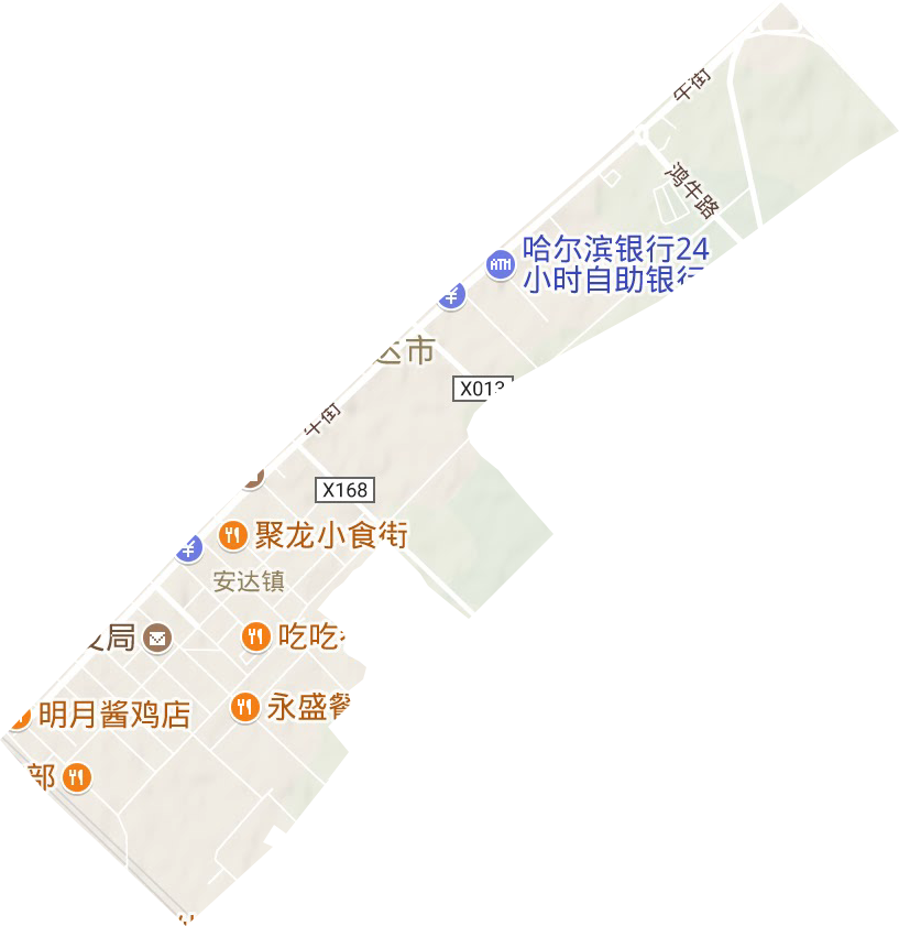 安虹街道地形地图